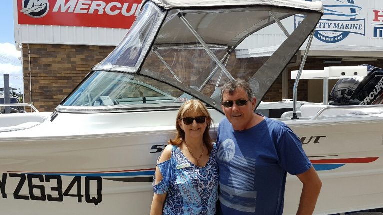 Quintrex 510 Cruiseabout with Mercury 75HP Outboard - Peter and Carol Dyball