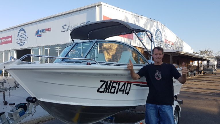 Quintrex 450 Fishabout with 50 Honda - Terry Hill