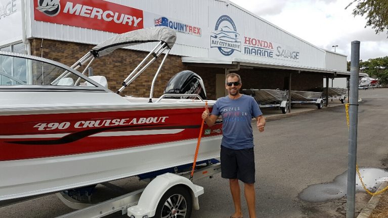 Used Quintrex 490 Cruiseabout with 90 Mercury Outboard - Edward Wright