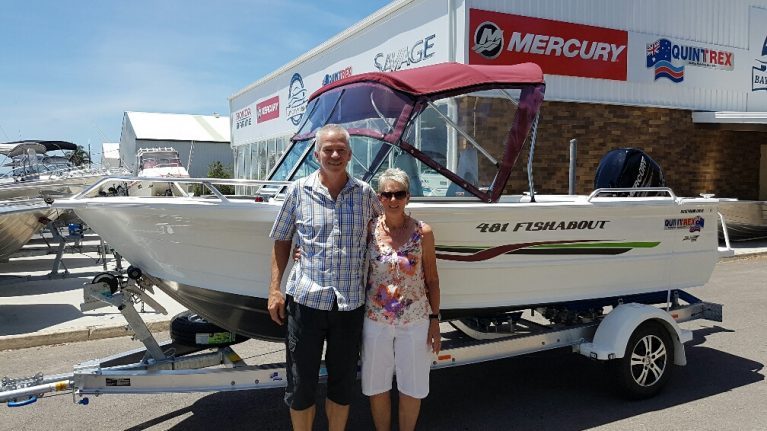 Quintrex 481 Fishabout with 60 Mercury Outboard - Phil and Judy Bliss