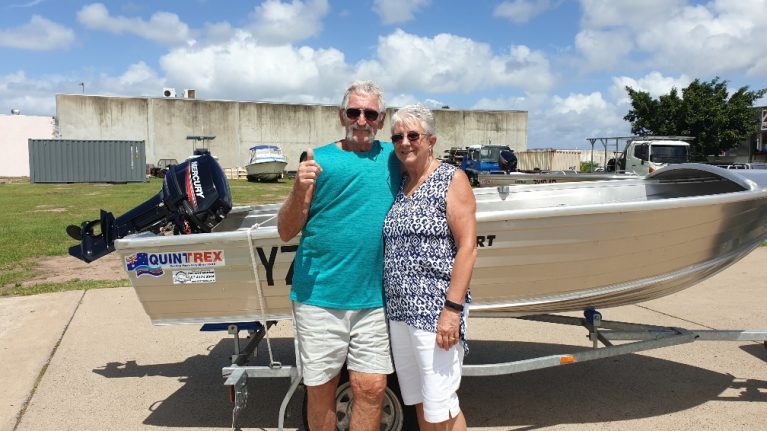 The Gray's get ready to 'Dart' off in their new Quintrex